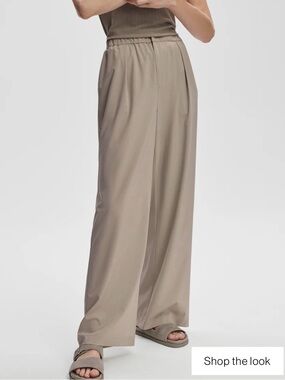Varley Kayson Wide Leg Pants Athletic Athleisure Pleated Women's Medium x 29